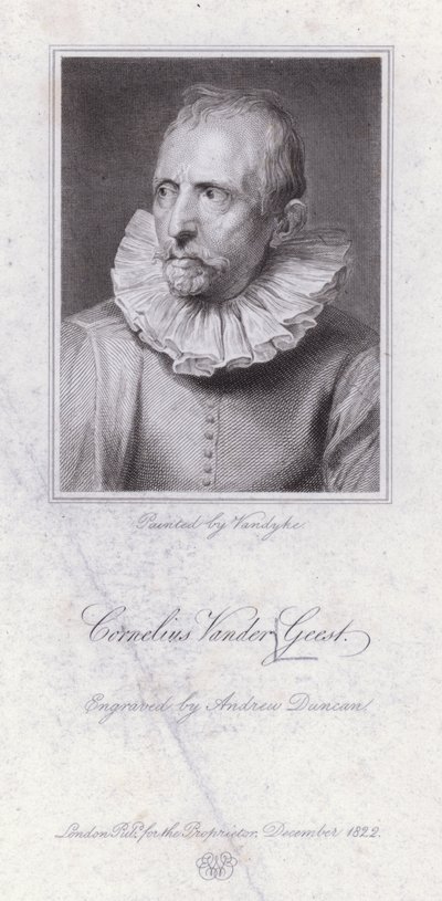 Cornelis van der Geest, Flaman baharat tüccarı ve sanat koleksiyoncusu (gravür) by Anthony van (after) Dyck
