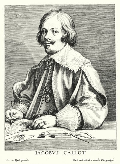 Jacques Callot, Fransız ressam ve grafiker (gravür) by Anthony van (after) Dyck