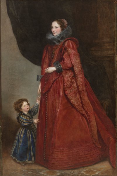 Çocuğuyla Cenevizli Bir Hanım, c. 1623-1625. by Anthony van Dyck