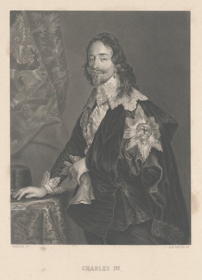 AH Payne tarafından oyulmuş Charles I, by Anthony van Dyck