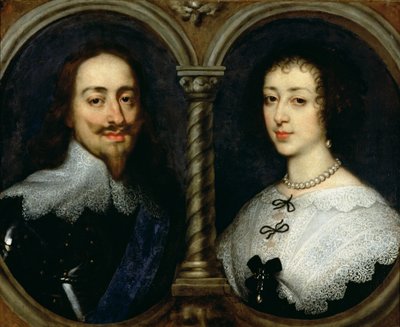 Charles I of England (1600-49) and Queen Henrietta Maria (1609-69)  by Anthony van Dyck