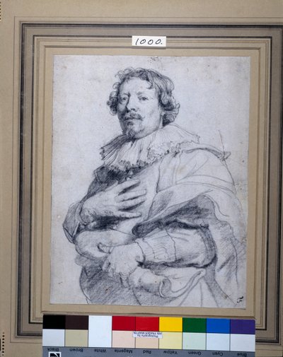 Gaspard de Crayer (beyaz kağıt üzerine siyah tebeşir) by Anthony van Dyck