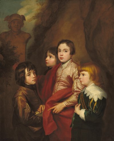 Dört Erkek Grubu, muhtemelen 17. yüzyılın ortalarında. by Anthony van Dyck