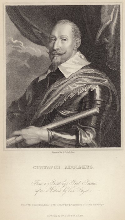 Gustavus Adolphus II İsveç by Anthony van Dyck