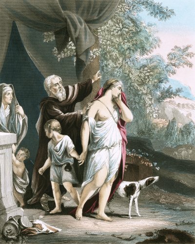 Hacer ve oğlu ayrılıyor by Anthony van Dyck