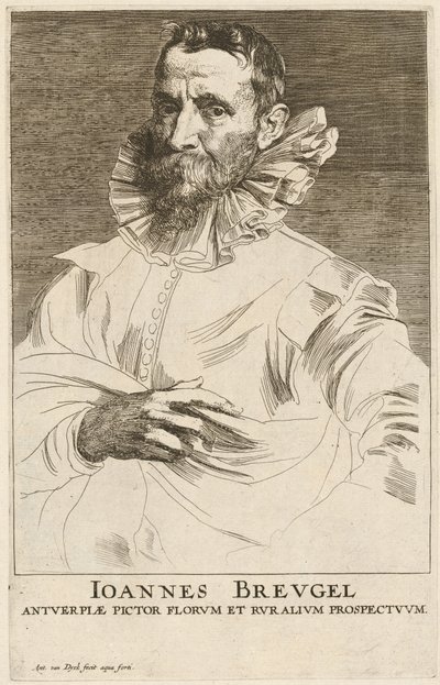 Yaşlı Jan Bruegel, muhtemelen 16261641. by Anthony van Dyck