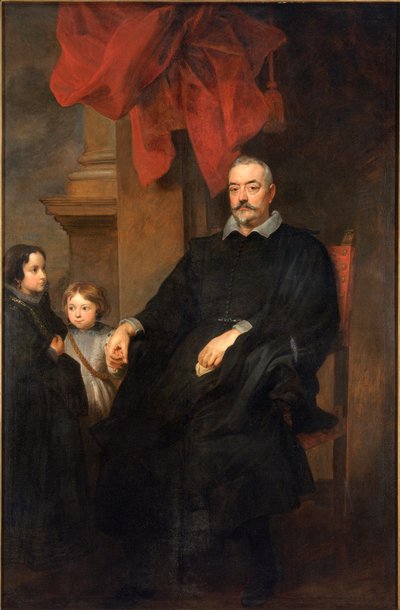 İki genç kızla birlikte Ceneviz soylularının portresi Resim Antonie Van Dyck (1599-1641) 1621-1627 Güneş. 223,5x148,5 cm Özel koleksiyon by Anthony van Dyck