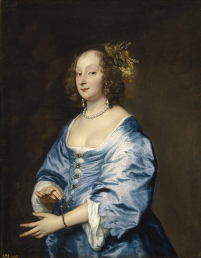 Mary née Ruthven'in portresi, Lady van Dyck by Anthony van Dyck