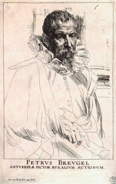 Ressam Pieter Bruegel the Younger'ın portresi, 1564-1636, 17. yüzyılın başlarında by Anthony van Dyck