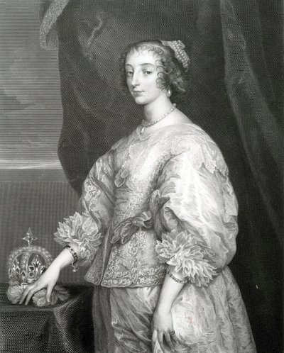 Queen Henrietta Maria, 1851  by Anthony van Dyck