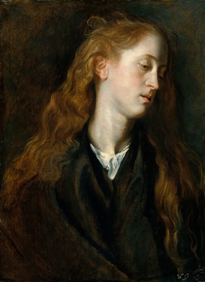 Genç Bir Kadının Çalışma Başkanı, yak. 1618-20. by Anthony van Dyck