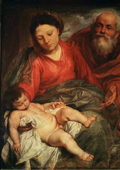 Kutsal Aile (tuval üzerine resim) by Anthony van Dyck