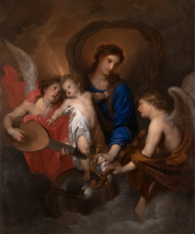 Müzik Yapan Meleklerle Bakire ve Çocuk by Anthony van Dyck