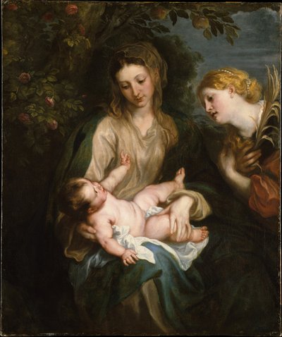 İskenderiyeli Azize Catherine ile Bakire ve Çocuk by Anthony van Dyck