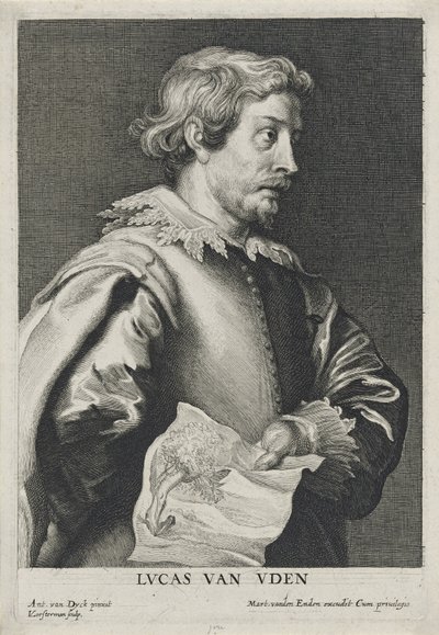 Lucas van Uden, 1630-1640, Lucus Vorsterman (1595-1675) tarafından gravür (kağıt üzerine gravür ile gravür) by Anthony van after Dyck