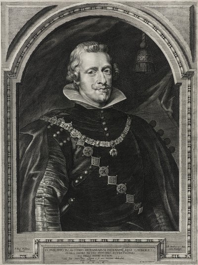 İspanya Kralı IV. Philip, Paulus Pontius (1603-58) tarafından oyulmuş, 1632 (kağıt üzerine gravür) by Anthony van after Dyck