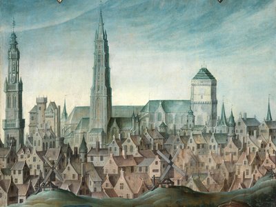 Juan Pardo II ve eşleri Anna Ingenieulandt ve Maria Anchemant'ın Portresinin Detayı by Anthuenis (1536 1613) Claeissins or Claeissens
