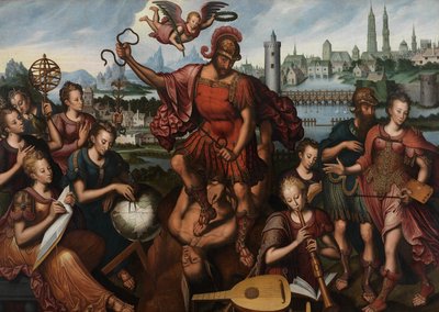 Sanat ve Bilim ile çevrili Mars, Cehaleti Fethediyor by Anthuenis (1536 1613) Claeissins or Claeissens
