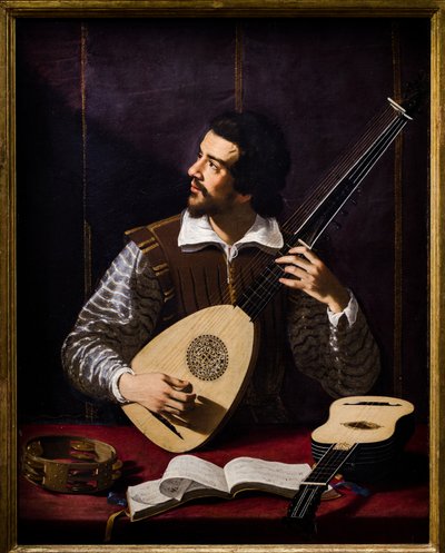 Theorbo oyuncusu by Antiveduto Gramatica