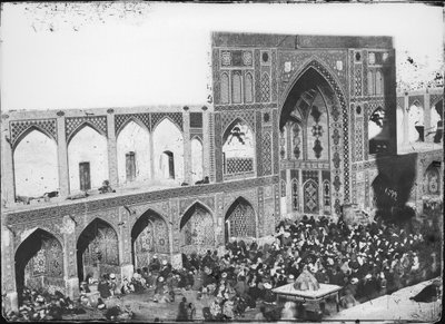 Sipahsalar camii, inşa 1866, 1880–1930 dolayları by Antoin Sevruguin