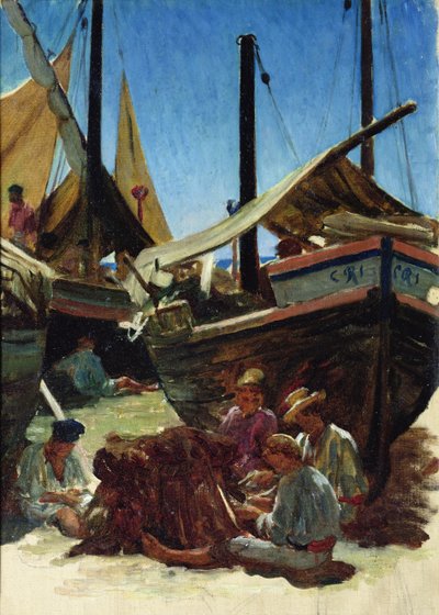 Anzio, Liman by Antoine Auguste Ernest Herbert or Hebert