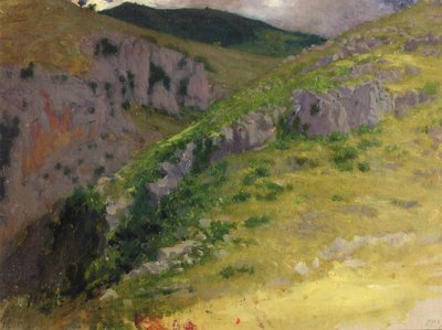 Bir Dağ Çalışması by Antoine Auguste Ernest Herbert or Hebert