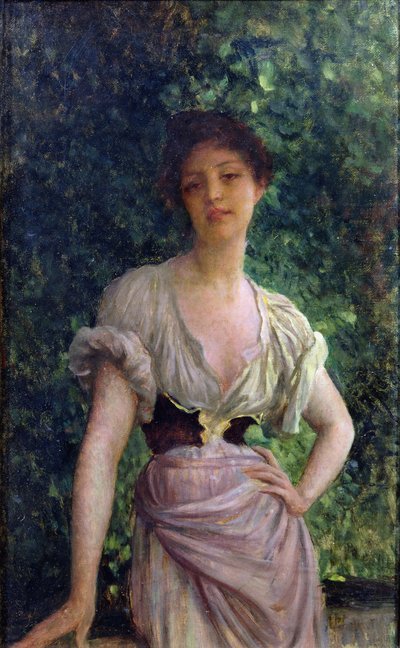 çamaşırcı kadın by Antoine Auguste Ernest Herbert or Hebert