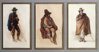 Üç çeşit Ciociari çoban by Antoine Auguste Ernest Herbert or Hebert