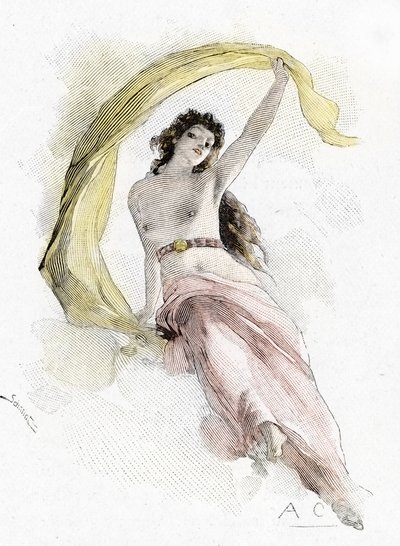 Odyssee d'Homere: Chant V: Aurora'nın temsili - (Homer tarafından Odyssey: Aurora'nın temsili) İllüstrasyon, Antoine Calbet (1860-1944) Yunan şair Homere'nin “Odyssee” için (Homer tarafından Odyssey) 1897 Özel koleksiyon by Antoine Calbet