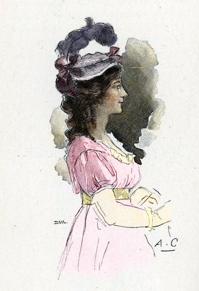 Josephine de Beauharnais'in Portresi (1763-1814) Antoine Calbet'nin çizimi, Masson'un “Napolyon ve Kadınlar”ından alınmıştır. by Antoine Calbet
