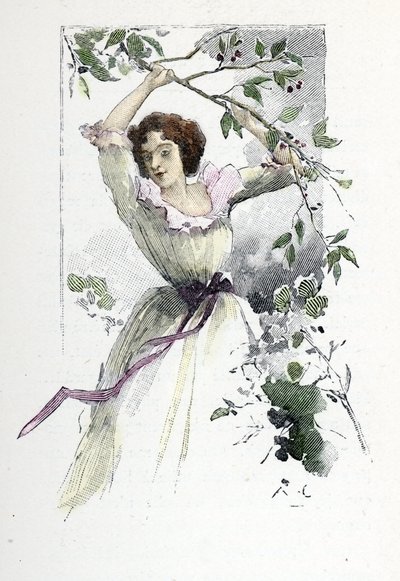Genç Caroline de Colombier'in portresi, c. 1785 (baskı) by Antoine Calbet
