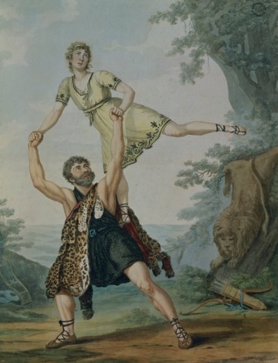Andre Jean-Jacques Deshayes ve James Harvey d'Egville, Bale-Pantomim 'Herkül ve Deianeira', pub. 1804 by Antoine Cardon