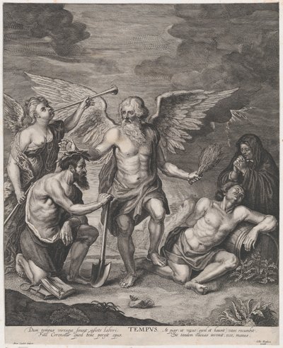 İstihdamı taçlandıran ve Aylaklığı cezalandıran zaman, ca. 1650-77. by Antoine Couchet
