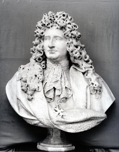 Jules Hardouin Mansart (1646-1708) 1698 büstü (mermer) by Antoine Coysevox