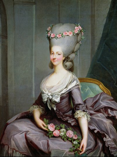 Marie-Therese de Savoie-Carignan (1749-92) Lamballe Prensesi (tuval üzerine yağlı boya) by Antoine François Callet