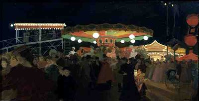 The Fairground, c.1896 (gemideki petrol) by Antoine Guillaume Minartz