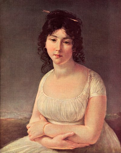 Madame Poussielgue, 1797#39;de 23 yaşındaydı (baskı) by Antoine Jean (after) Gros