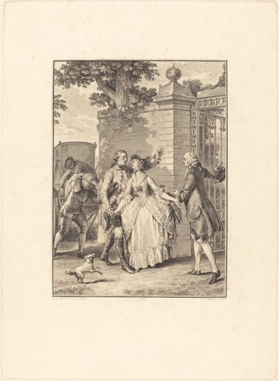 Güzel ruhların güveni by Antoine Jean Duclos after Jean Michel Moreau