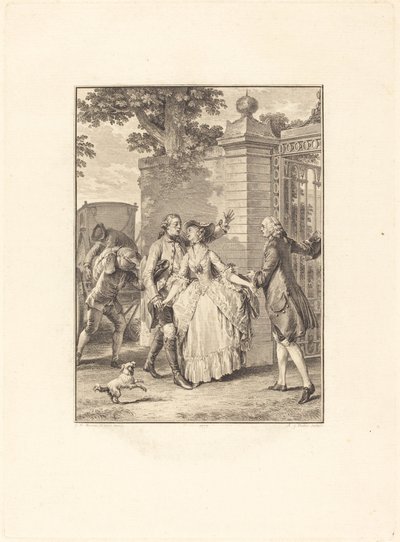 Güzel ruhların güveni by Antoine Jean Duclos after Jean Michel Moreau