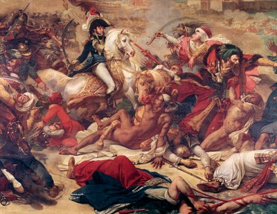 Abukir Muharebesi, general Murat Osmanlı ordusuna karşı savaşıyor. (Detay, Tuval üzerine yağlı boya by Antoine Jean Gros