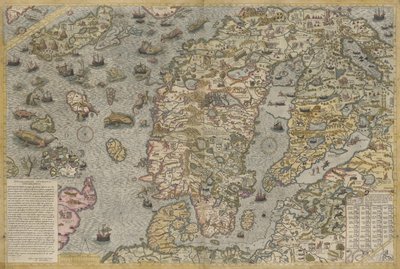 Olaus Magnus'un (1490-1557) Deniz Haritası (Carta marina) by Antoine Lafrery