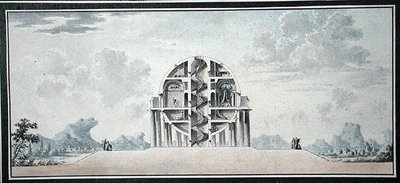 House for a House for a Cosmopolite, 1783 (kağıt üzerinde wc) (detay) (ayrıca bkz. 195241-195242, 196724-196725) by Antoine Laurent Thomas Vaudoyer