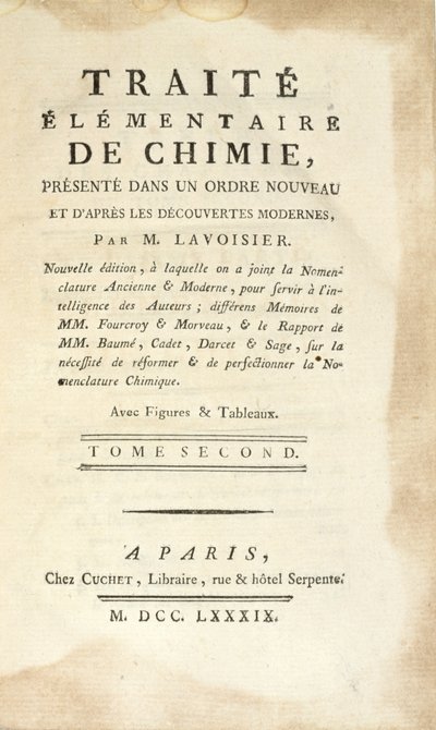 Traite Elementaire de Chimie