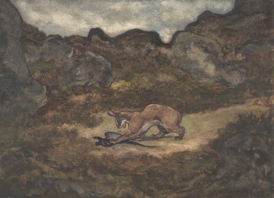 Karakulak ve Sülün, 1810-75. by Antoine Louis Barye