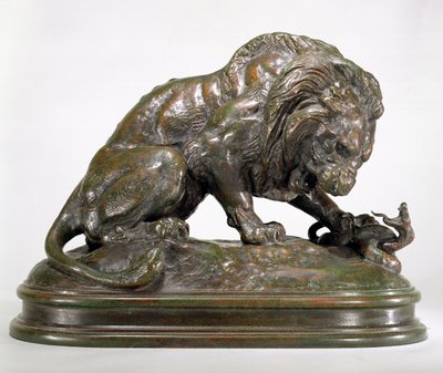 aslan ve yılan by Antoine Louis Barye