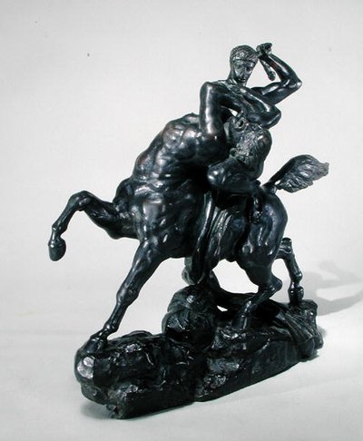Theseus, Centaur Bienor ile Savaşıyor (bronz) (önden görünüm) by Antoine Louis Barye