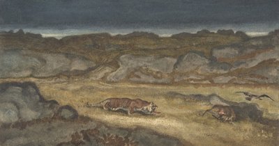 Kaplan Stalking Avı, . by Antoine Louis Barye