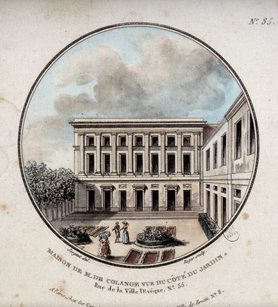 Maison de M. de Colange, bahçeden görünüm (rue Ville-l