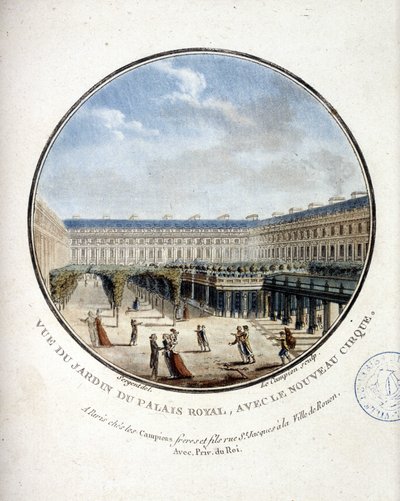 Palais Royal bahçesinin görünümü - Çavuş tarafından “” Paris