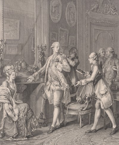 La Grande Toilette Patroness, Le Monument du Costume, 1777. by Antoine Louis Romanet